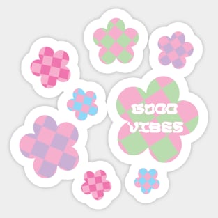 Y2K Pink Flower Pattern Sticker